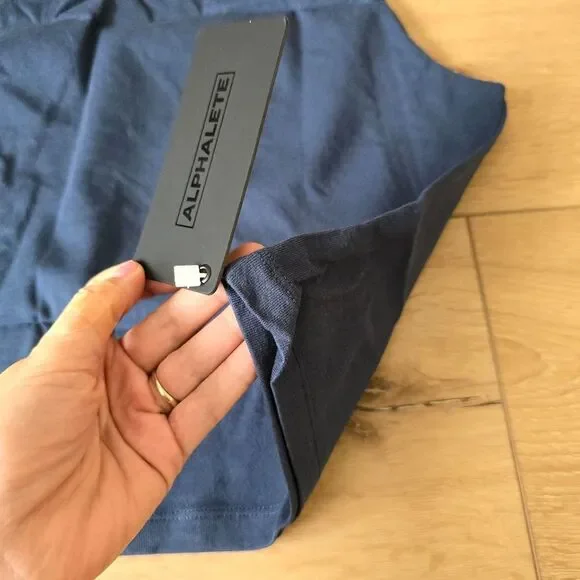 Nwt alphalete womens heavy cotton cut off navy tank top - Picture 6 of 10